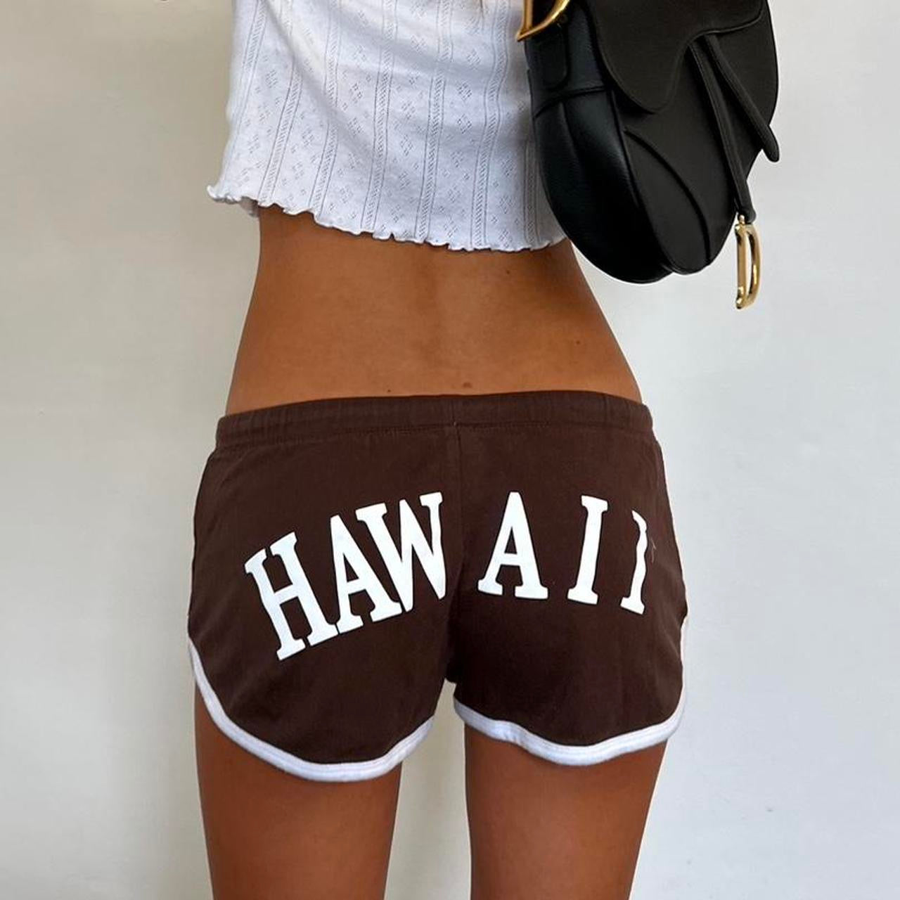 Vintage chocolate brown Hawaii shorts