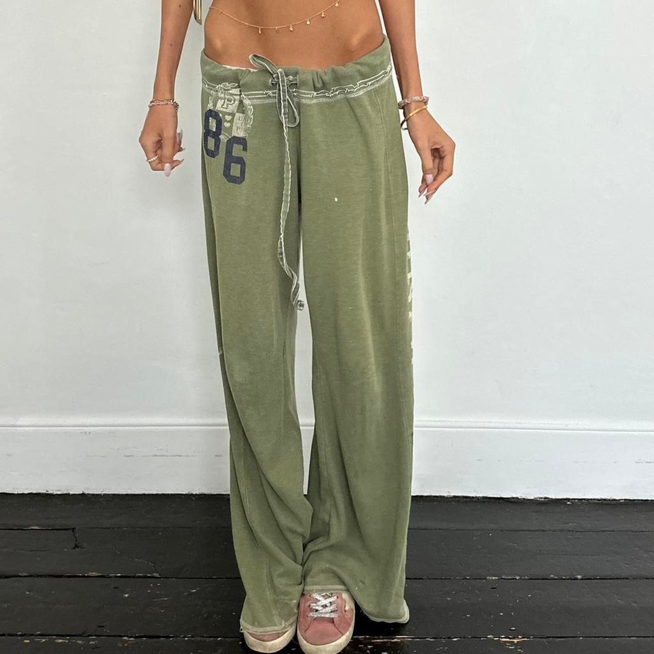 Vintage 00s Victoria’s Secret rare khaki green sweatpants