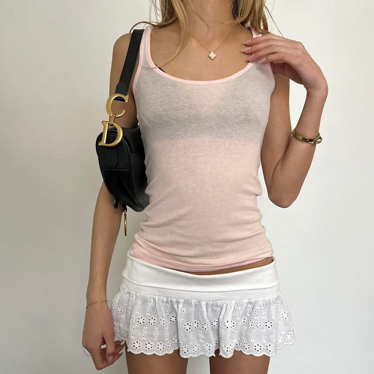 Vintage 2000’s Abercrombie pink ribbed tank top