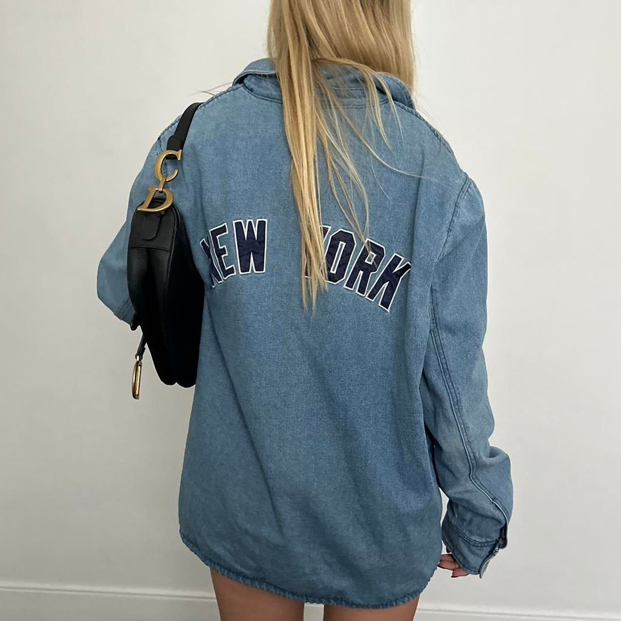 Vintage Yankees denim blue jacket