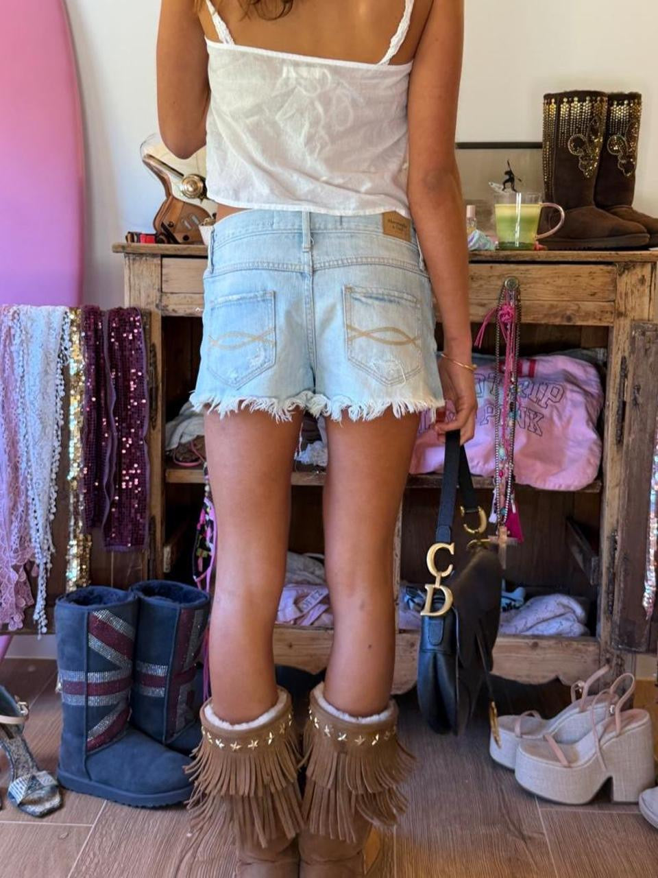Vintage 00’s Abercrombie and Fitch denim shorts
