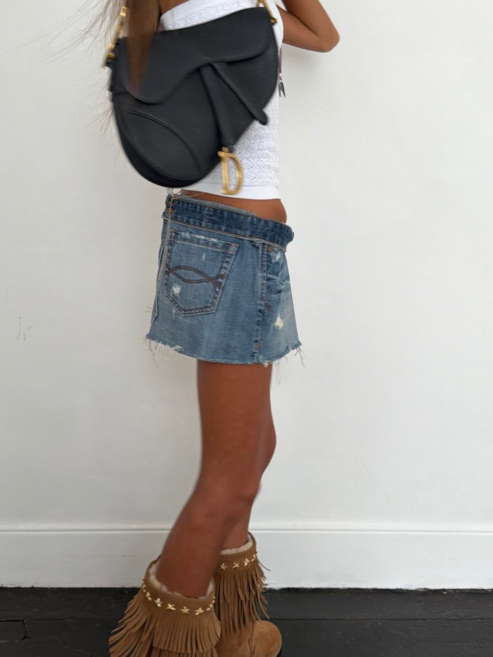 Vintage 00’s Abercrombie denim mini skirt