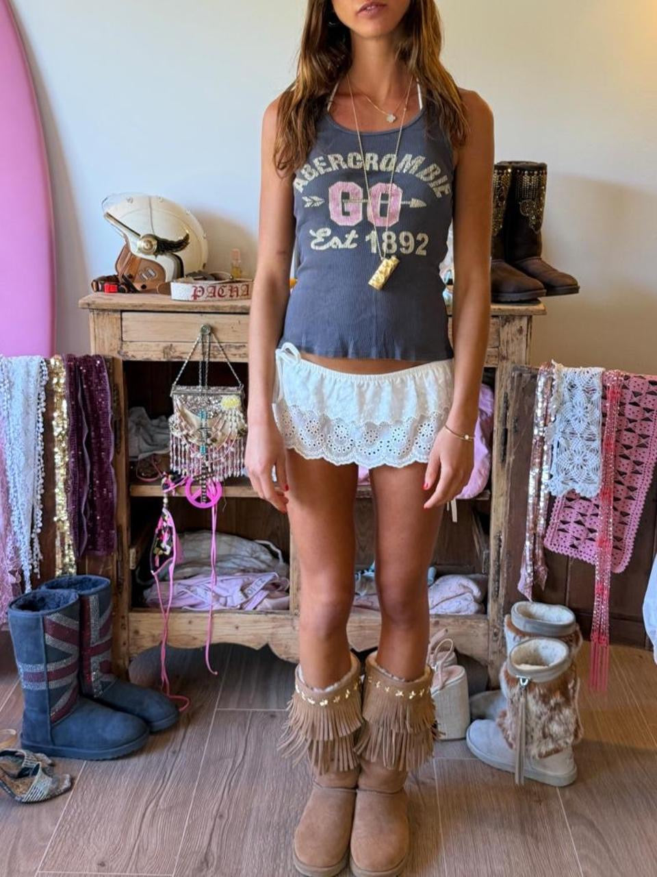 Vintage 90s Abercrombie & Fitch graphic tank top