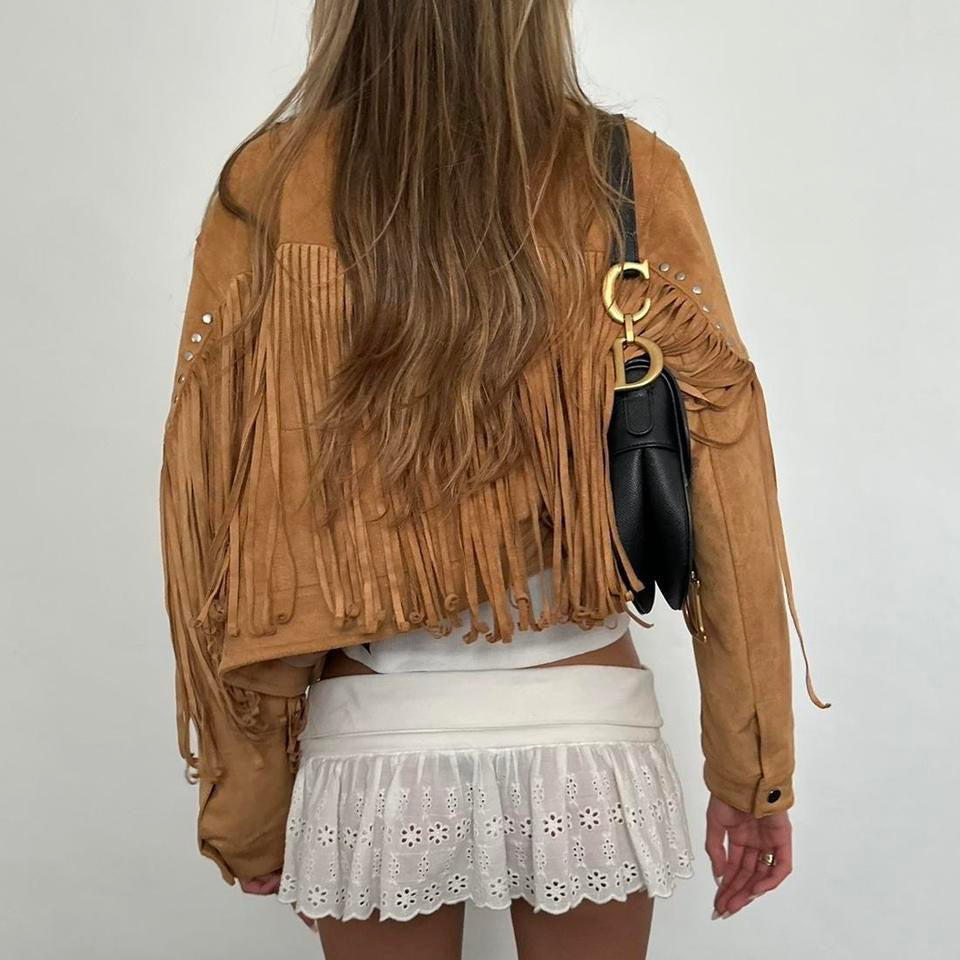 Vintage 2000’s fringe embroidered jacket