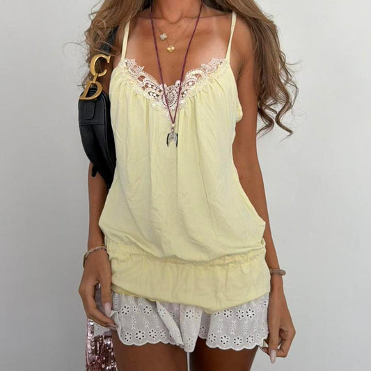 Vintage 90’s yellow pastel cami top