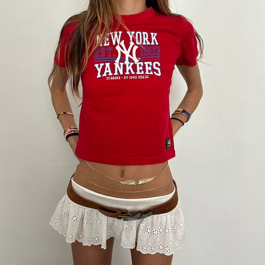 Vintage yankees New York red baby tee