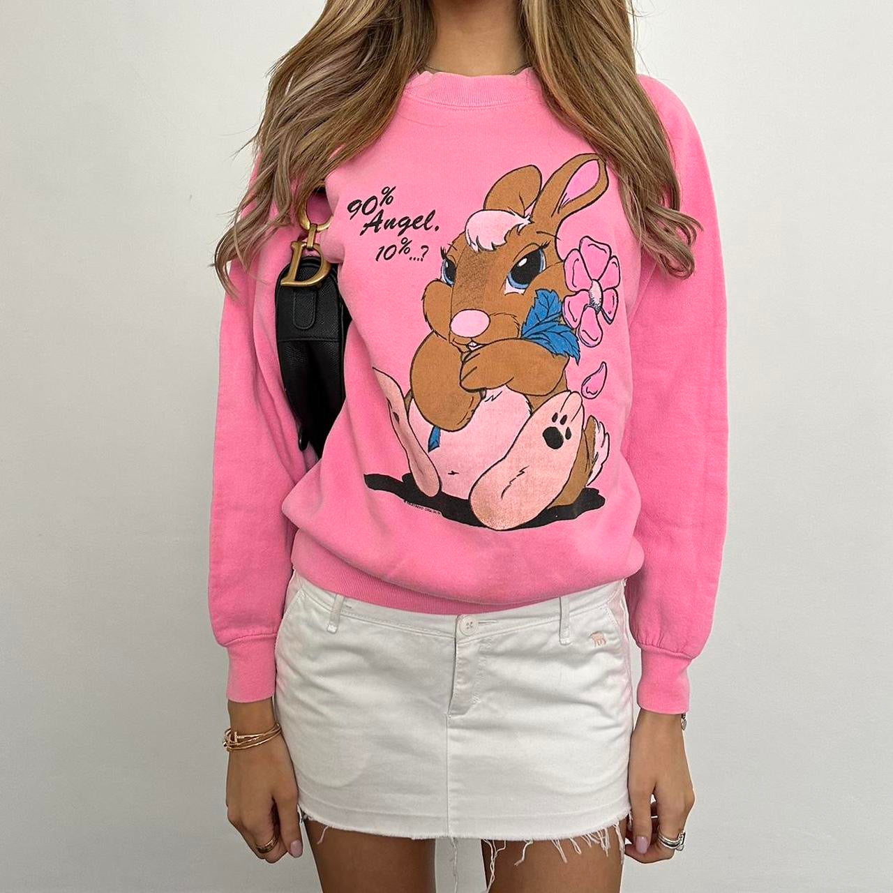 Vintage 90’s pink bunny sweatshirt