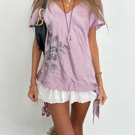 Vintage 00s lilac boho top