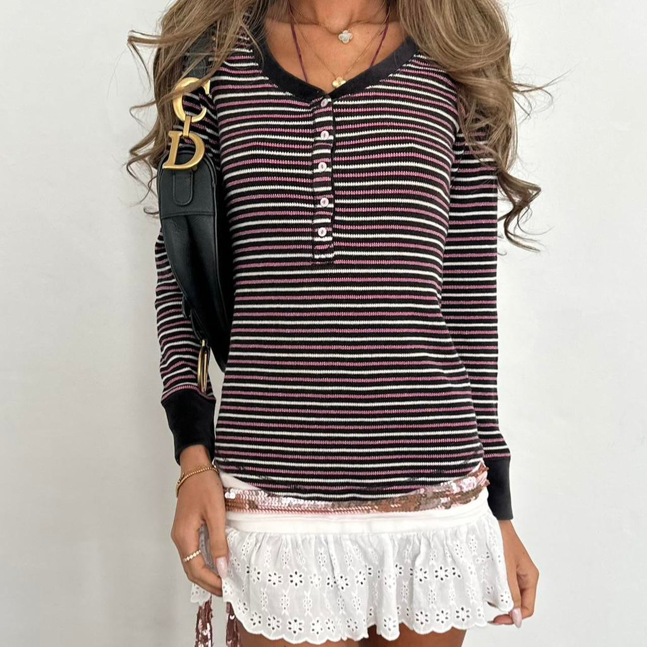 Vintage Victoria’s Secret striped long sleeve top