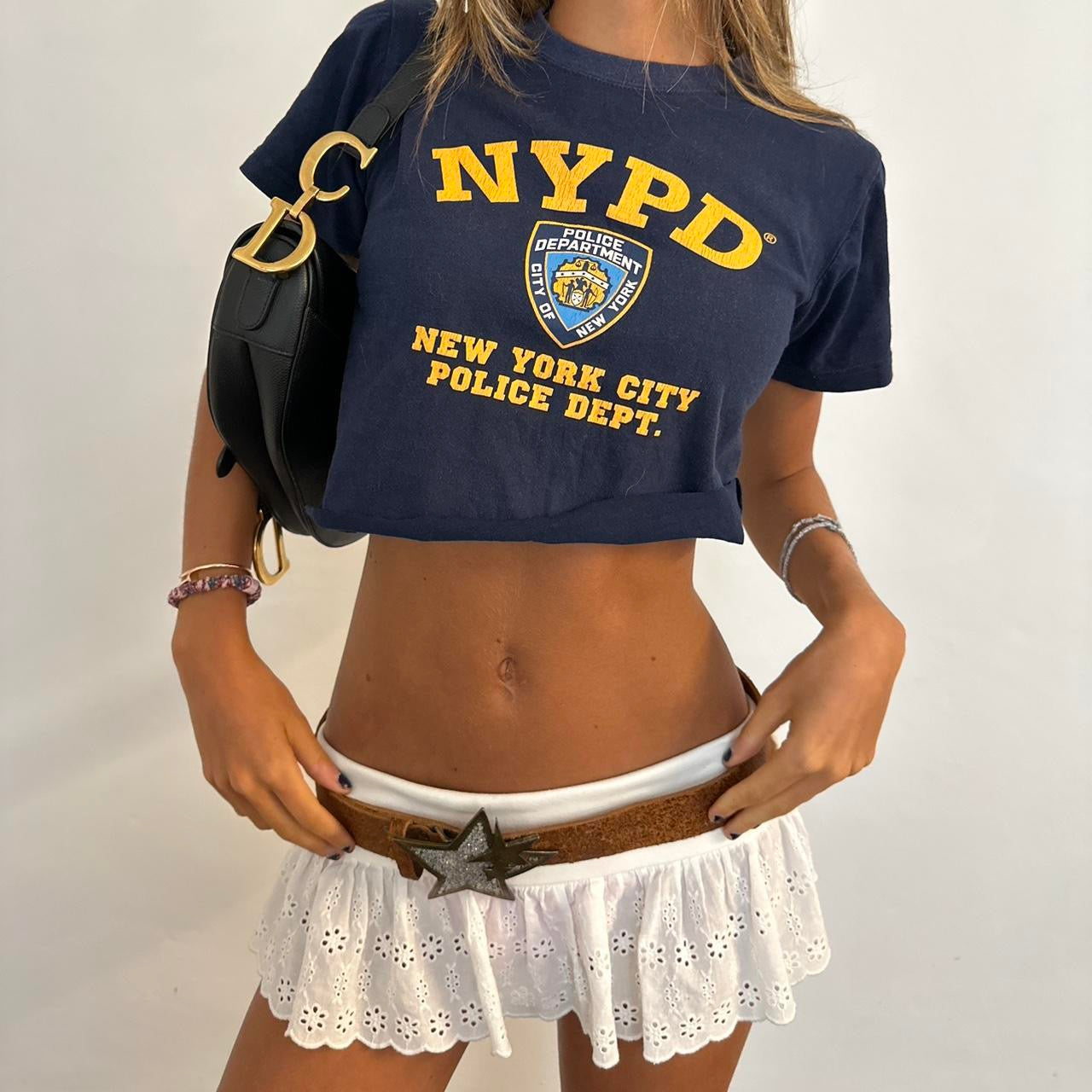 Vintage NYPD baby tee 🩵