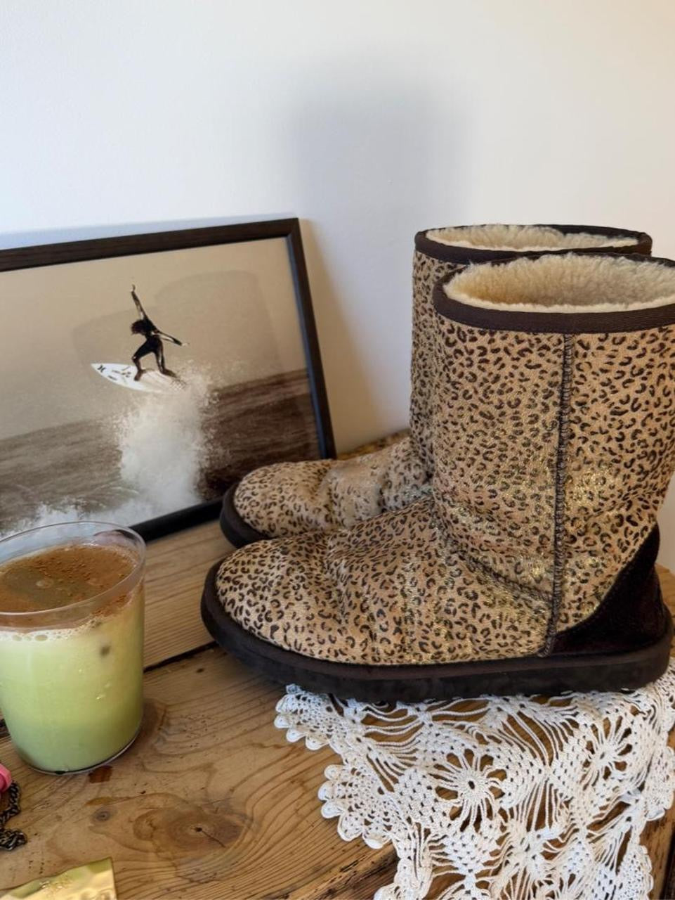 Vintage 2000s leopard print Ugg boots