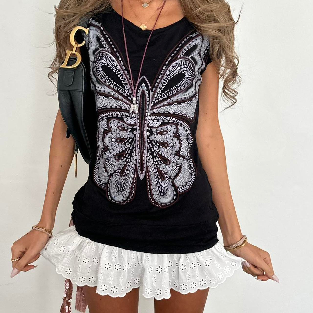 Vintage 00s butterfly top
