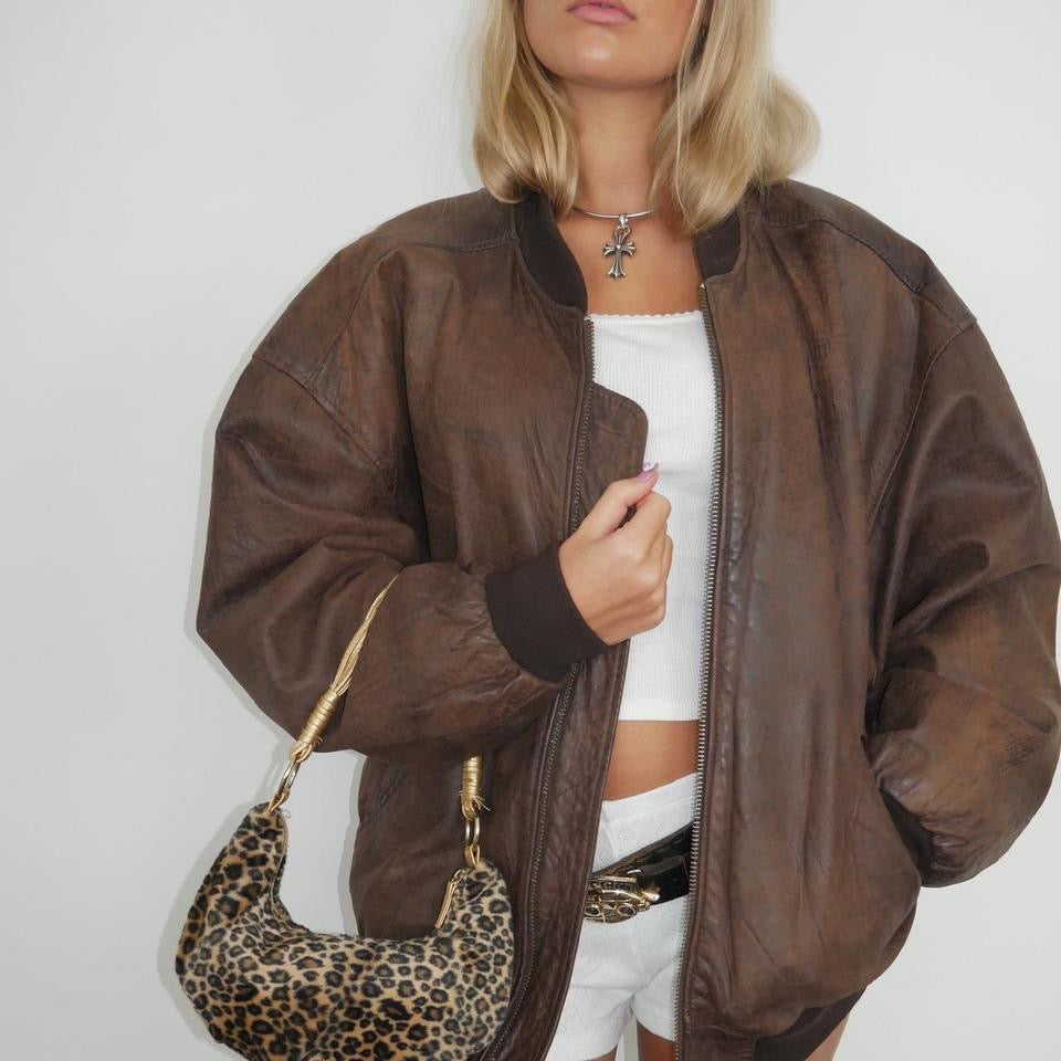 Vintage 90’s leopard print shoulder bag