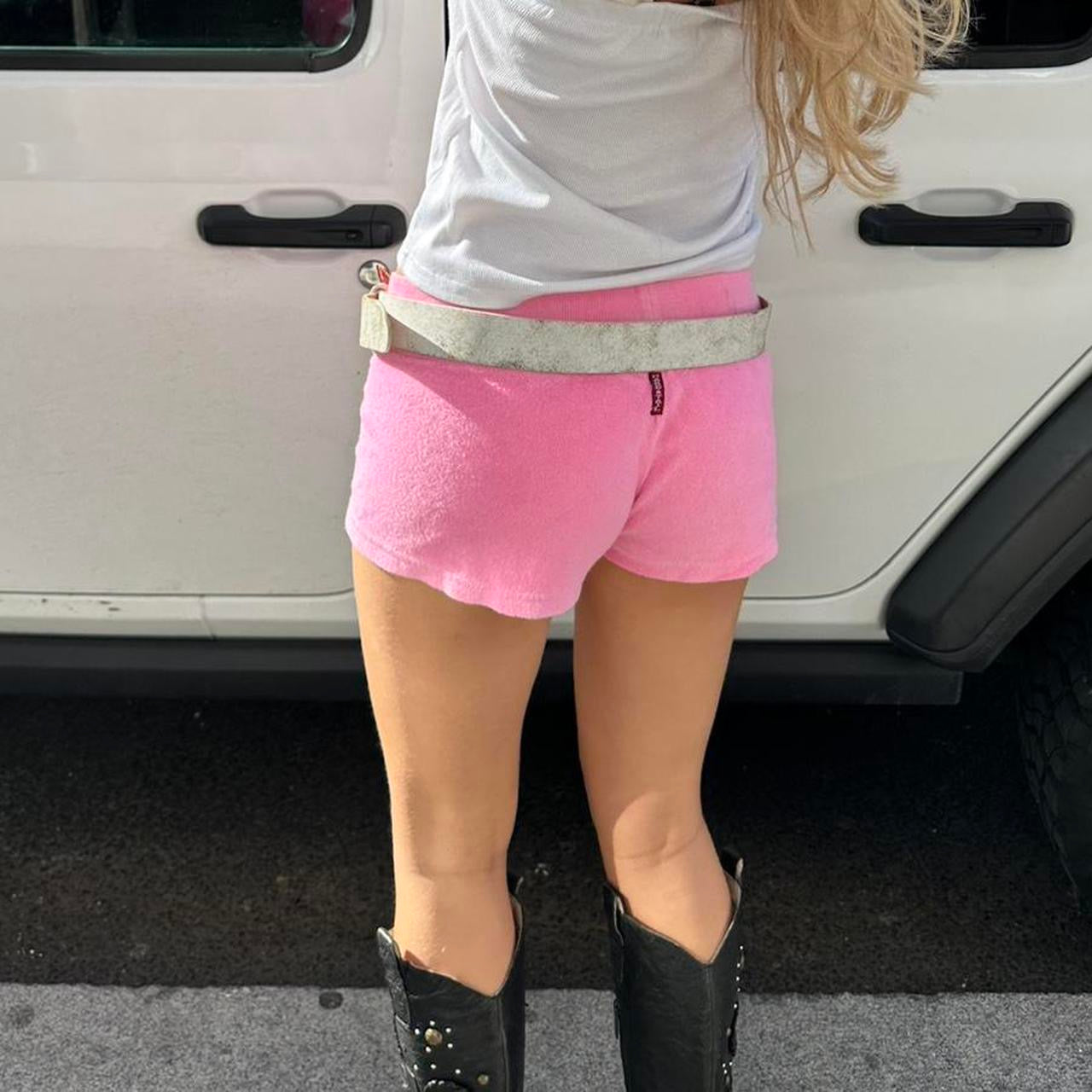 Vintage 2000’s pink velvet shorts