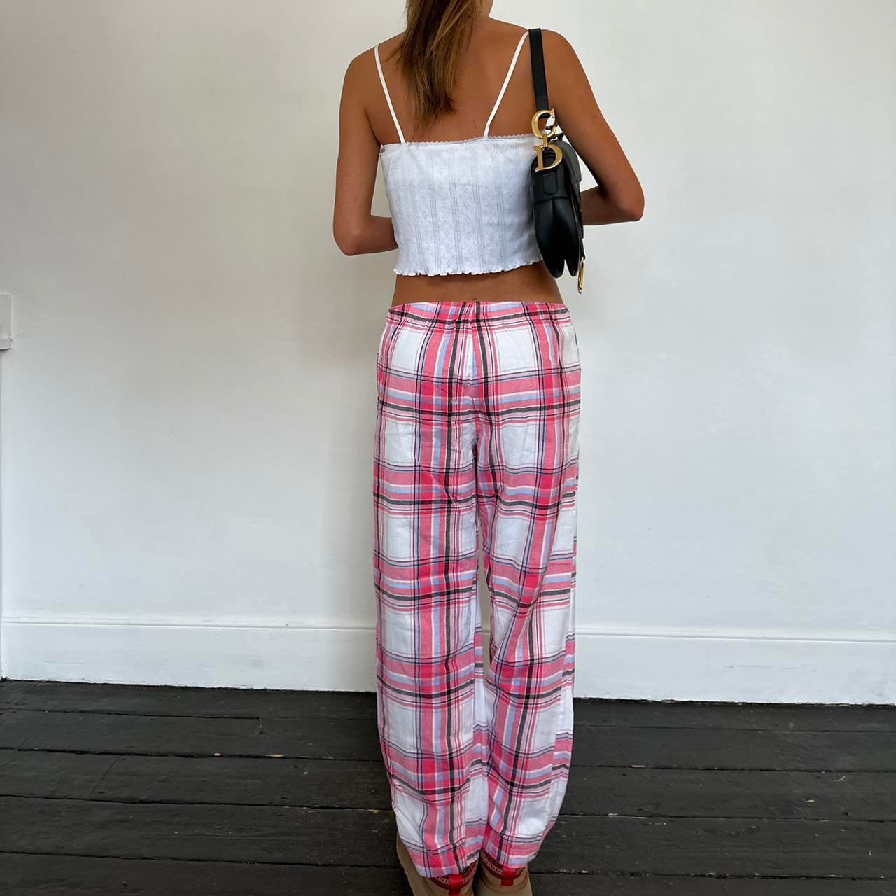 Vintage colourful plaid pants