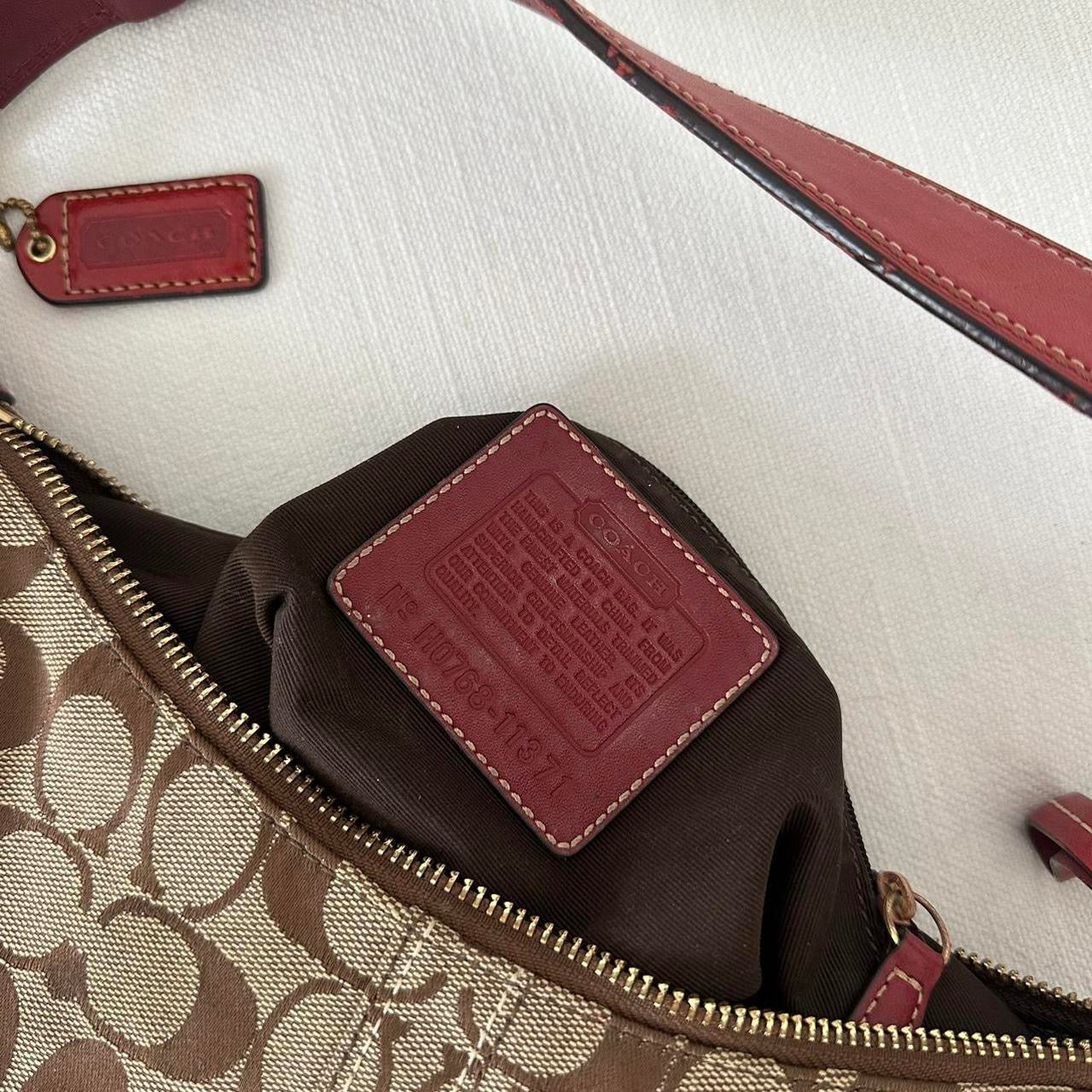 Vintage 90’s Coach red monogram bag ♡