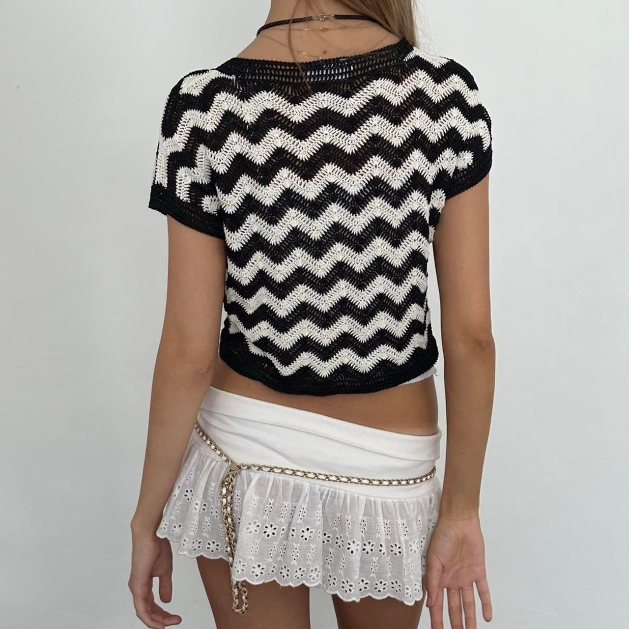 Vintage striped layering top