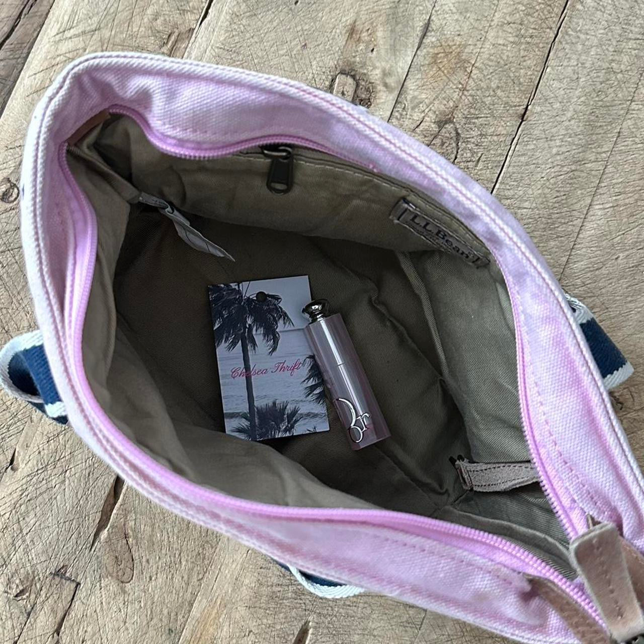 Vintage L.L.Bean pink canvas small tote bag