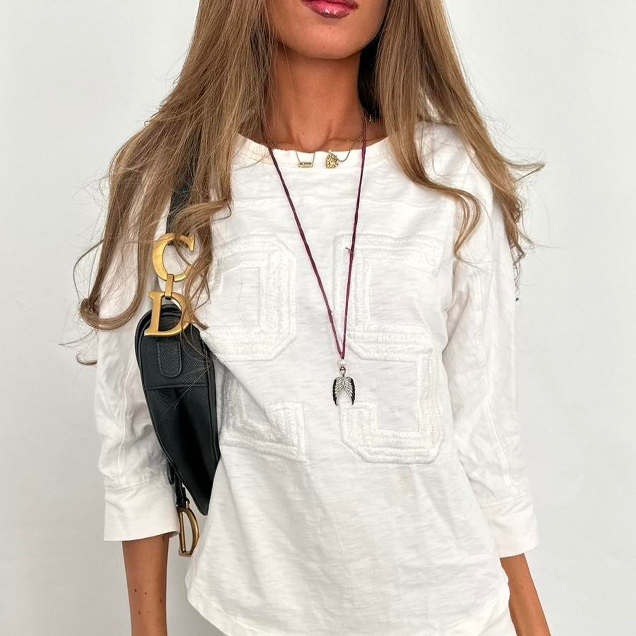 Vintage 2000’s J Crew ‘25’ white long sleeve top