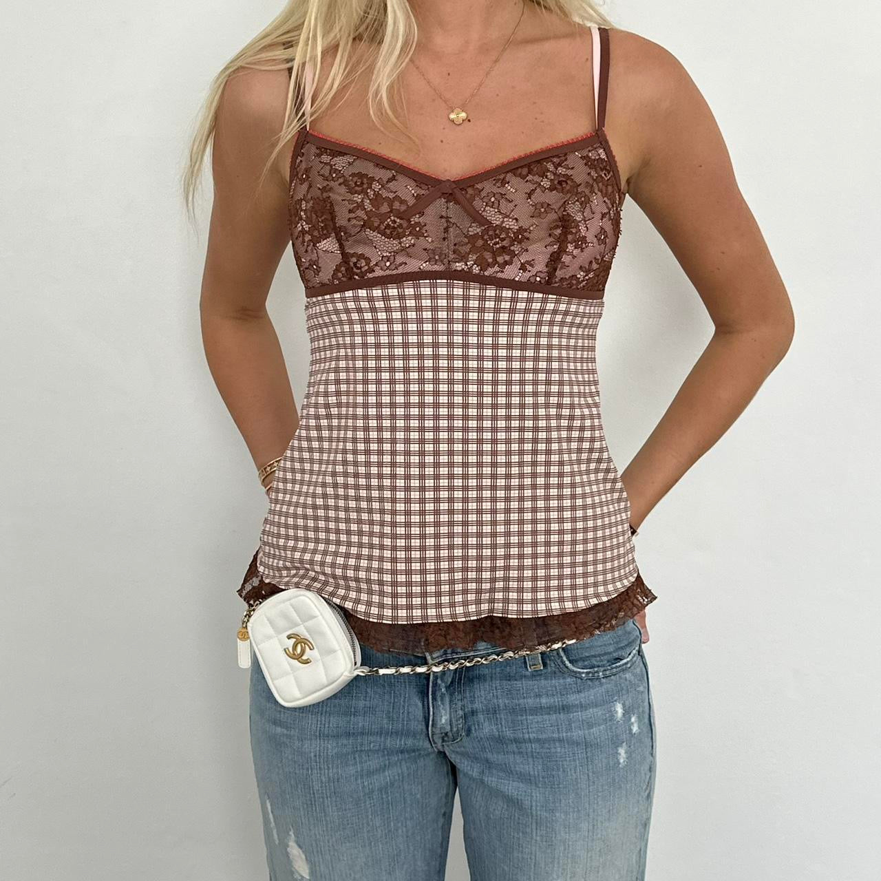 Vintage Victoria’s Secret 90’s brown country cami top