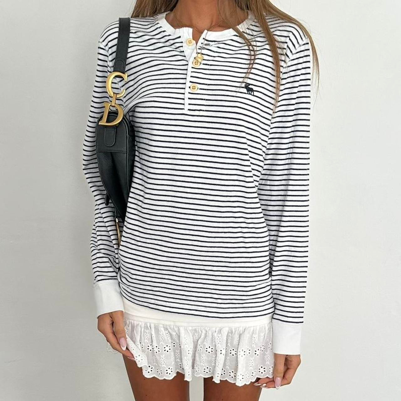 Vintage 00s Abercrombie and Fitch long sleeve striped top