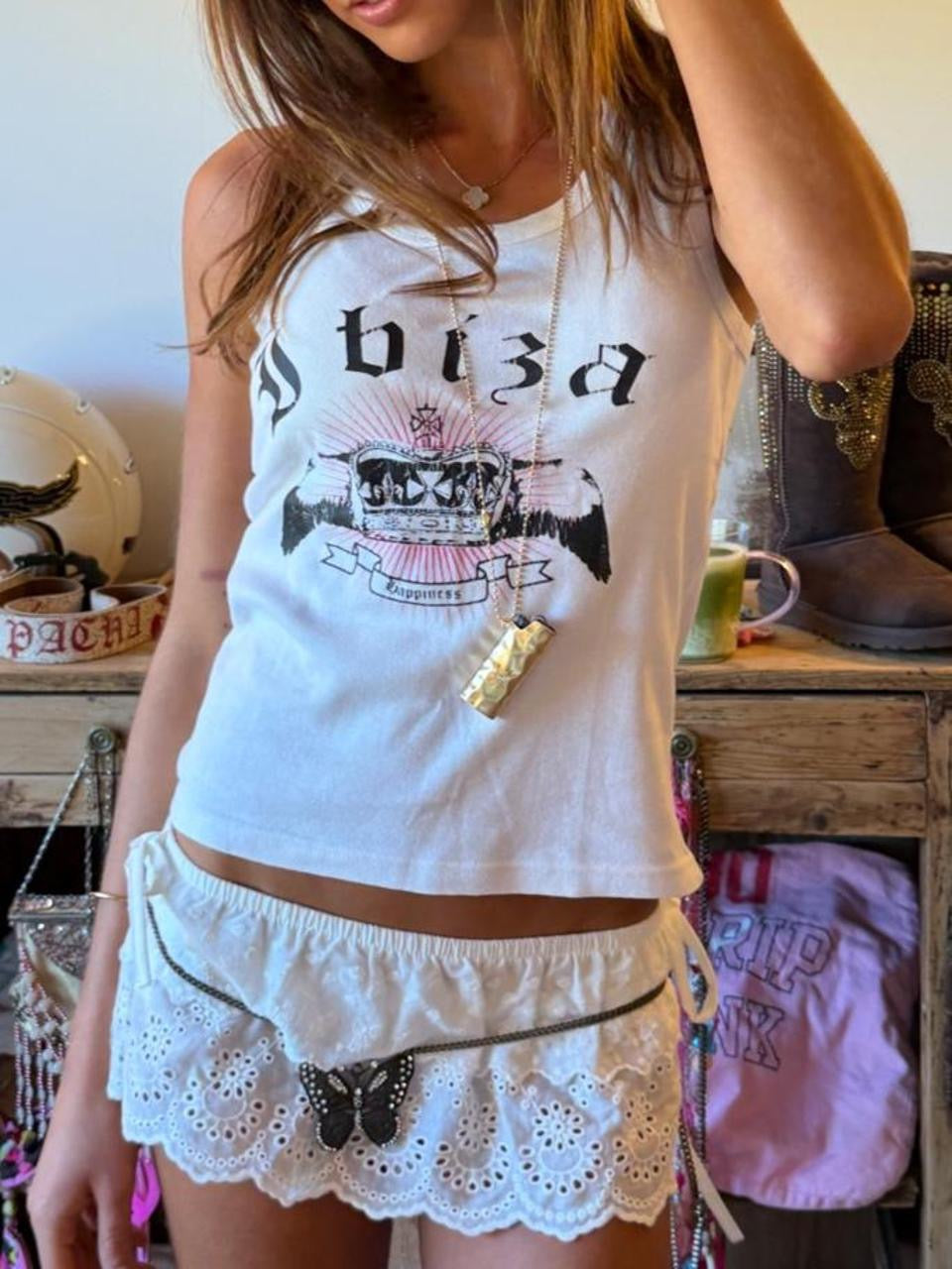 Vintage 00’s Ibiza graphic tank top