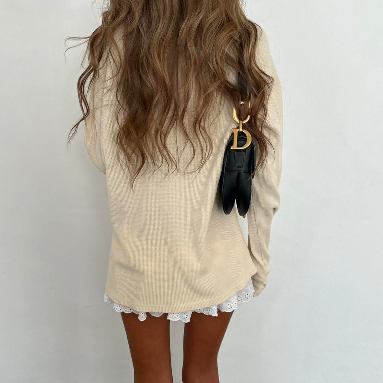 Vintage 2000s Ralph Lauren long sleeve waffle top