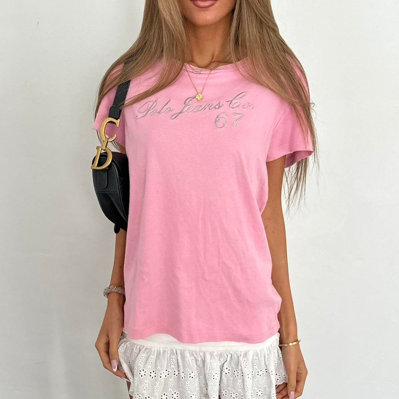 Vintage 2000’s Polo Ralph Lauren pink tee 67
