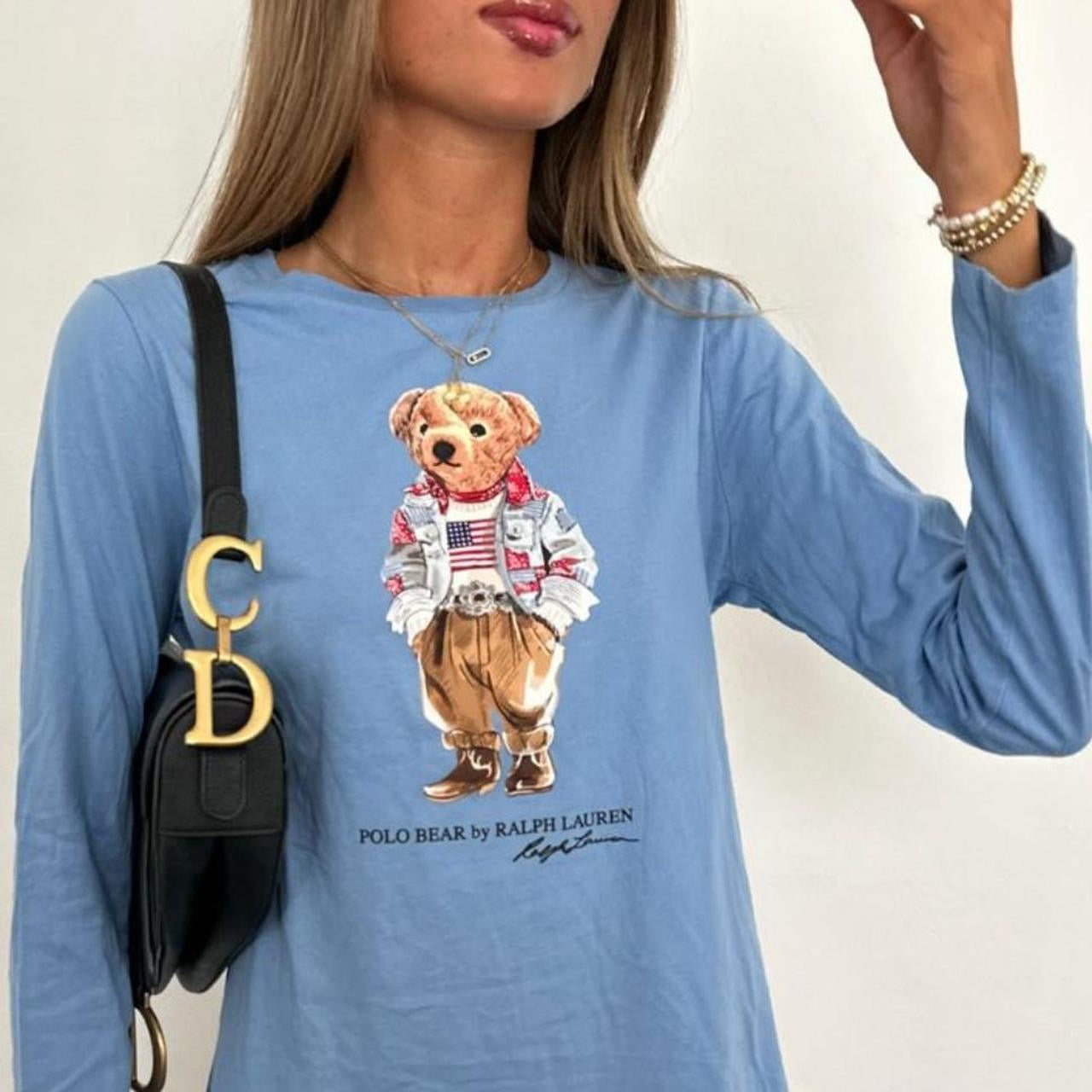 Vintage Ralph Lauren blue teddy bear top