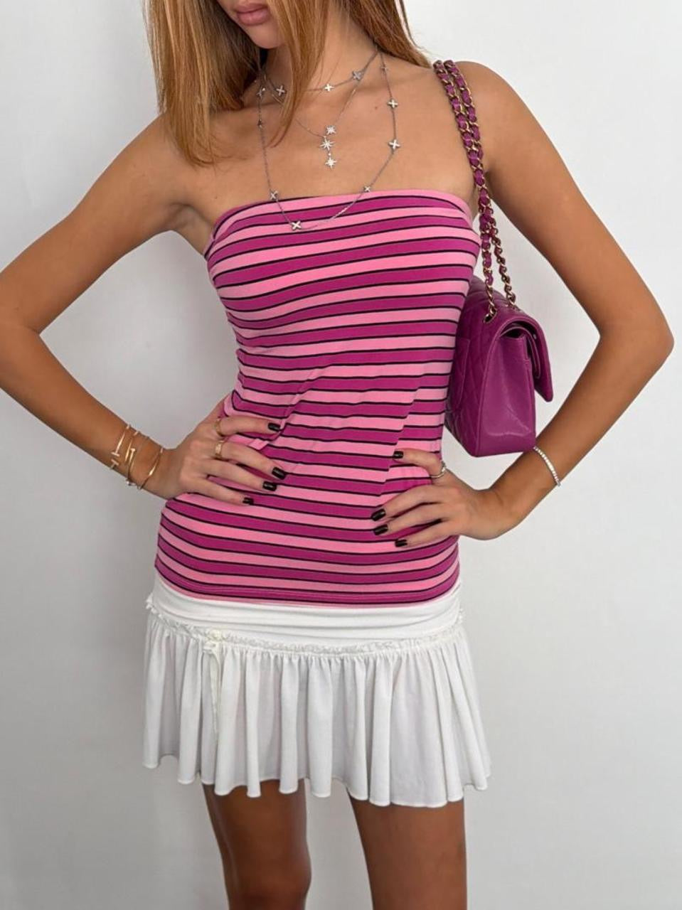 Vintage 2000’s strapless striped top