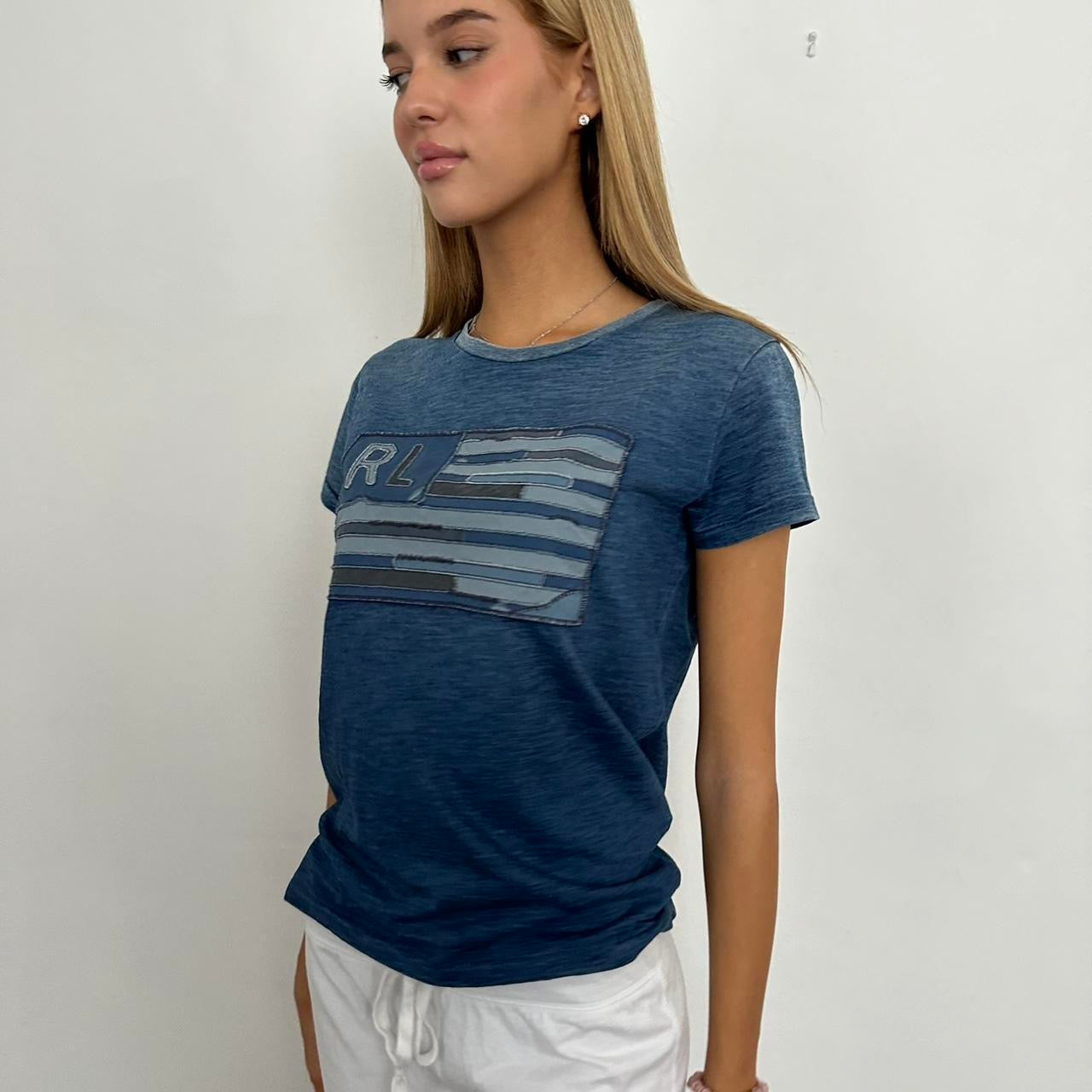 Vintage Ralph Lauren embroidered American flag tee