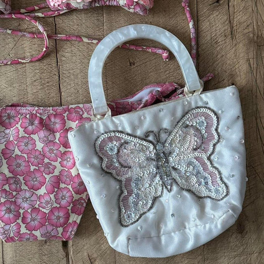 Vintage 90’s butterfly sequin evening purse