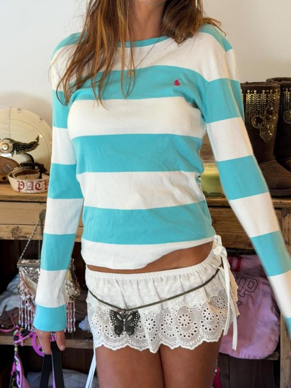 Vintage 2000’s Polo Ralph Lauren striped long sleeve top