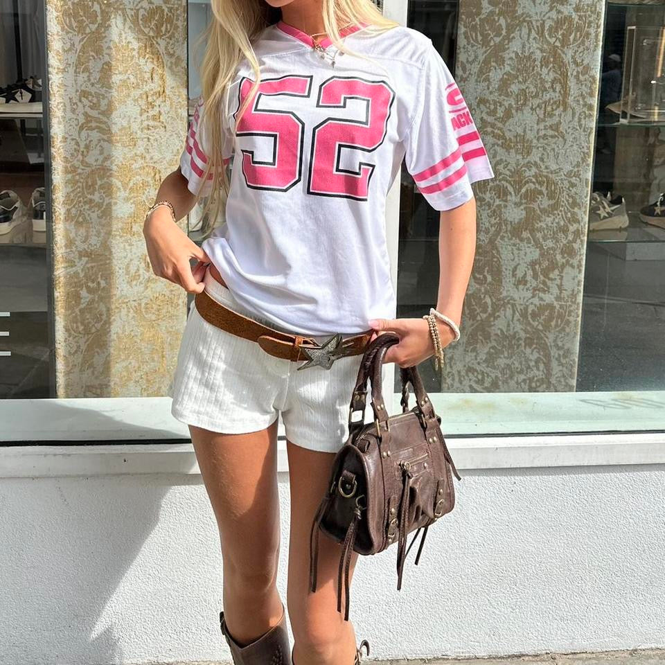 Vintage 90’s pink and white jersey top