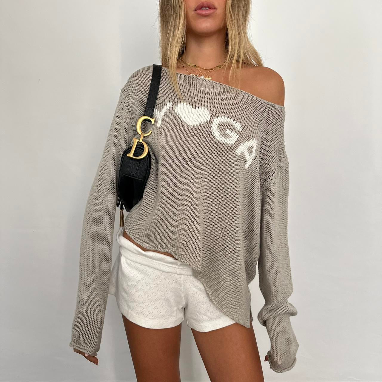 Vintage Yoga off the shoulder sweatshirt