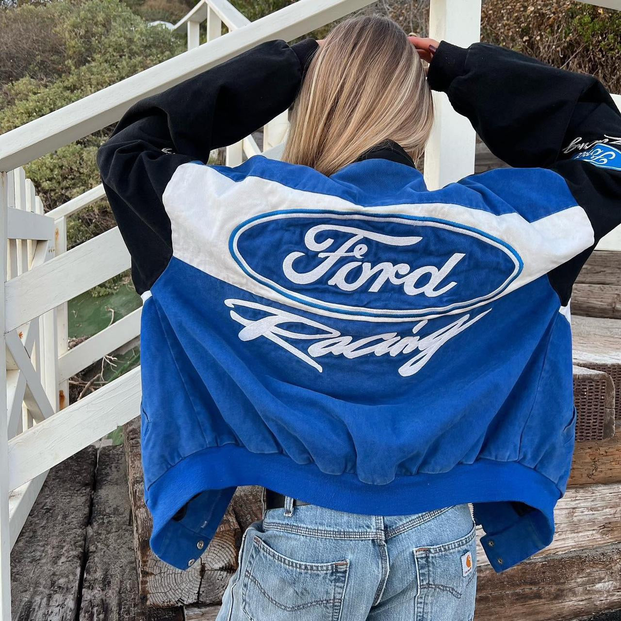 Vintage 90s Ford oversized jacket 🩵