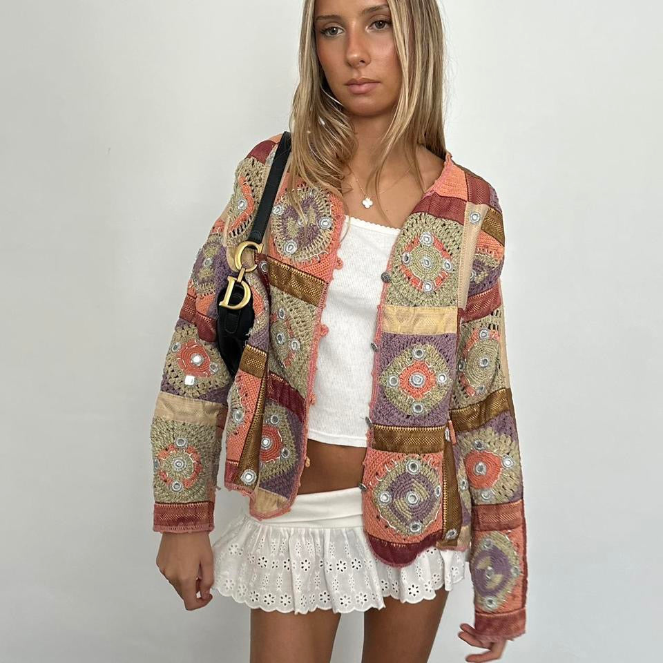 Vintage bohemian crochet jacket