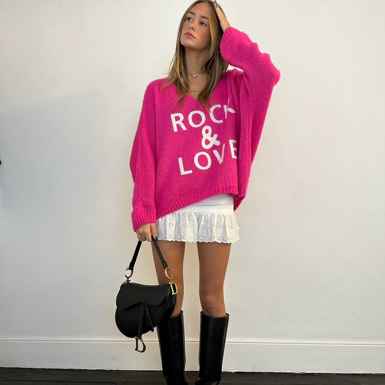 Vintage Rock & Love pink sweater