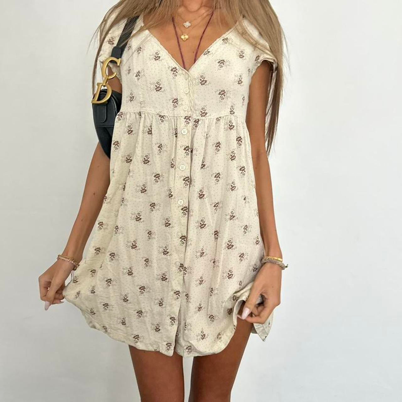 Vintage 00s Ralph Lauren country floral print mini dress