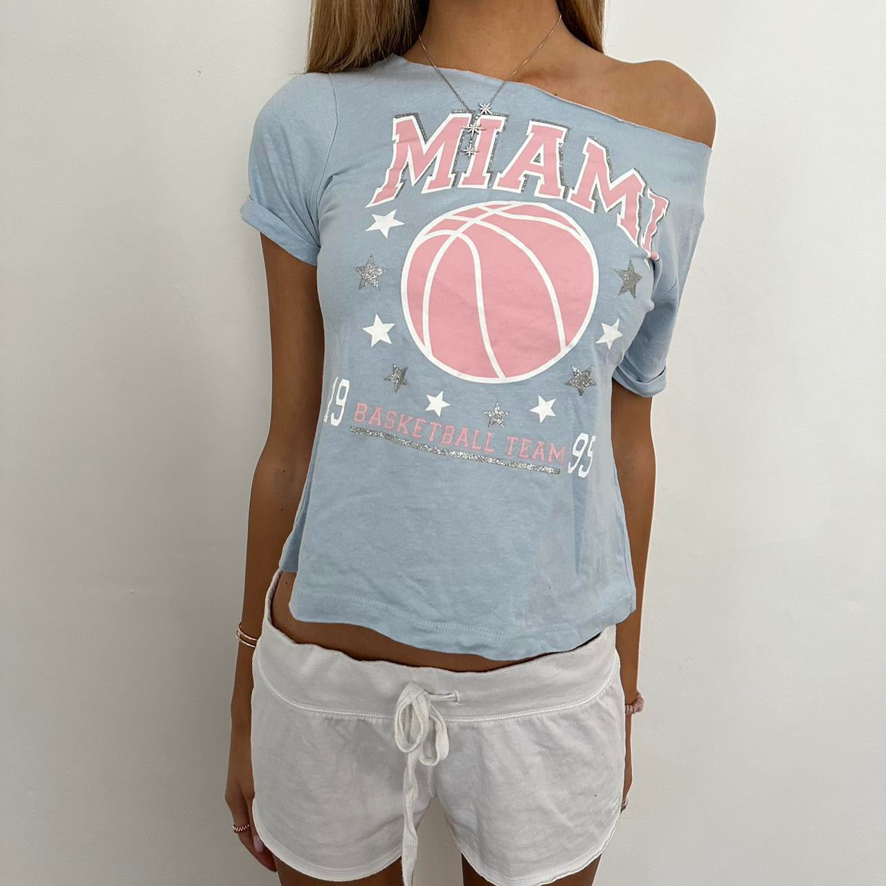 Vintage Miami off the shoulder top