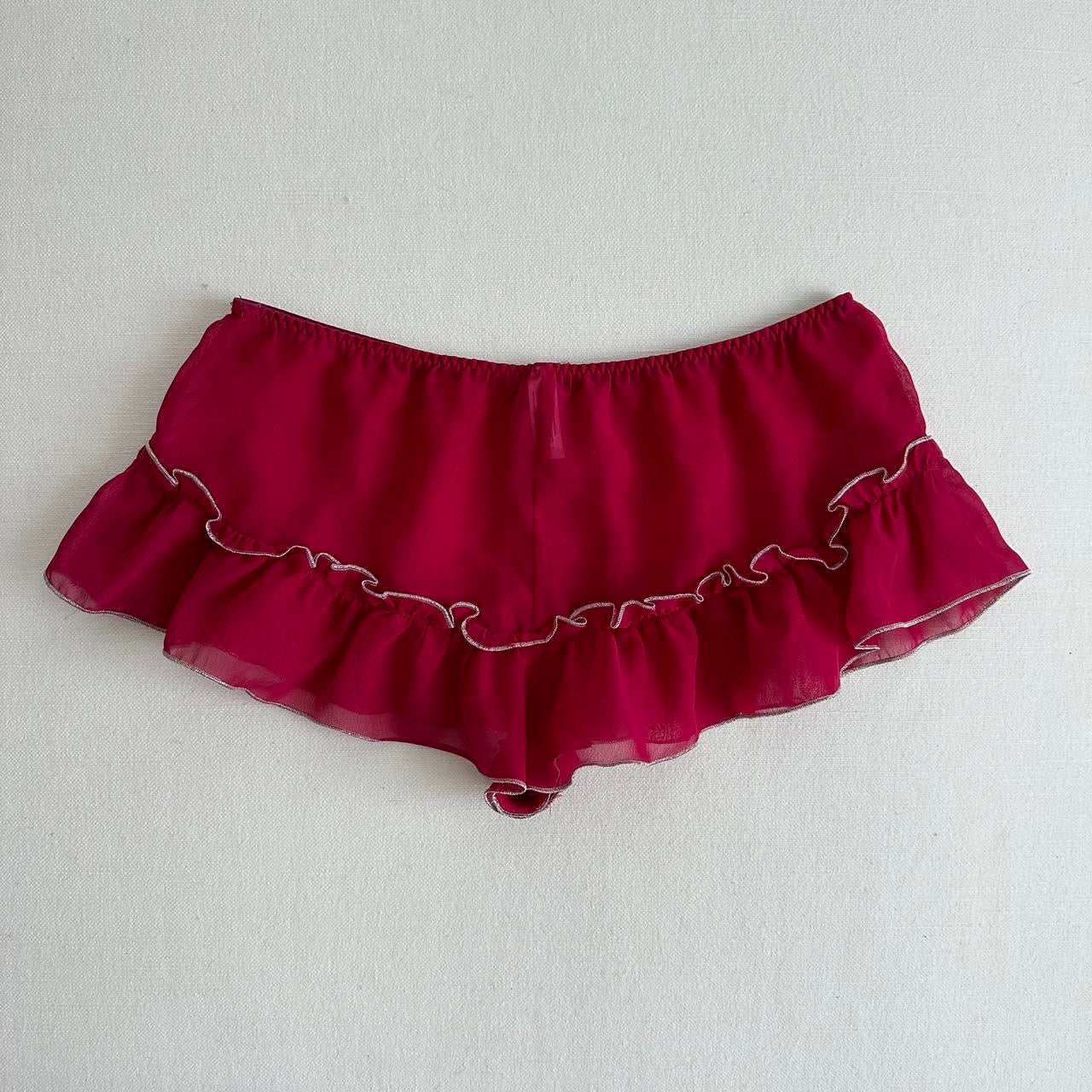 Vintage 90’s silky pink / red skirt with shorts