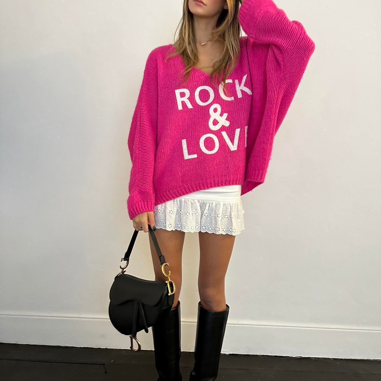 Vintage Rock & Love pink sweater