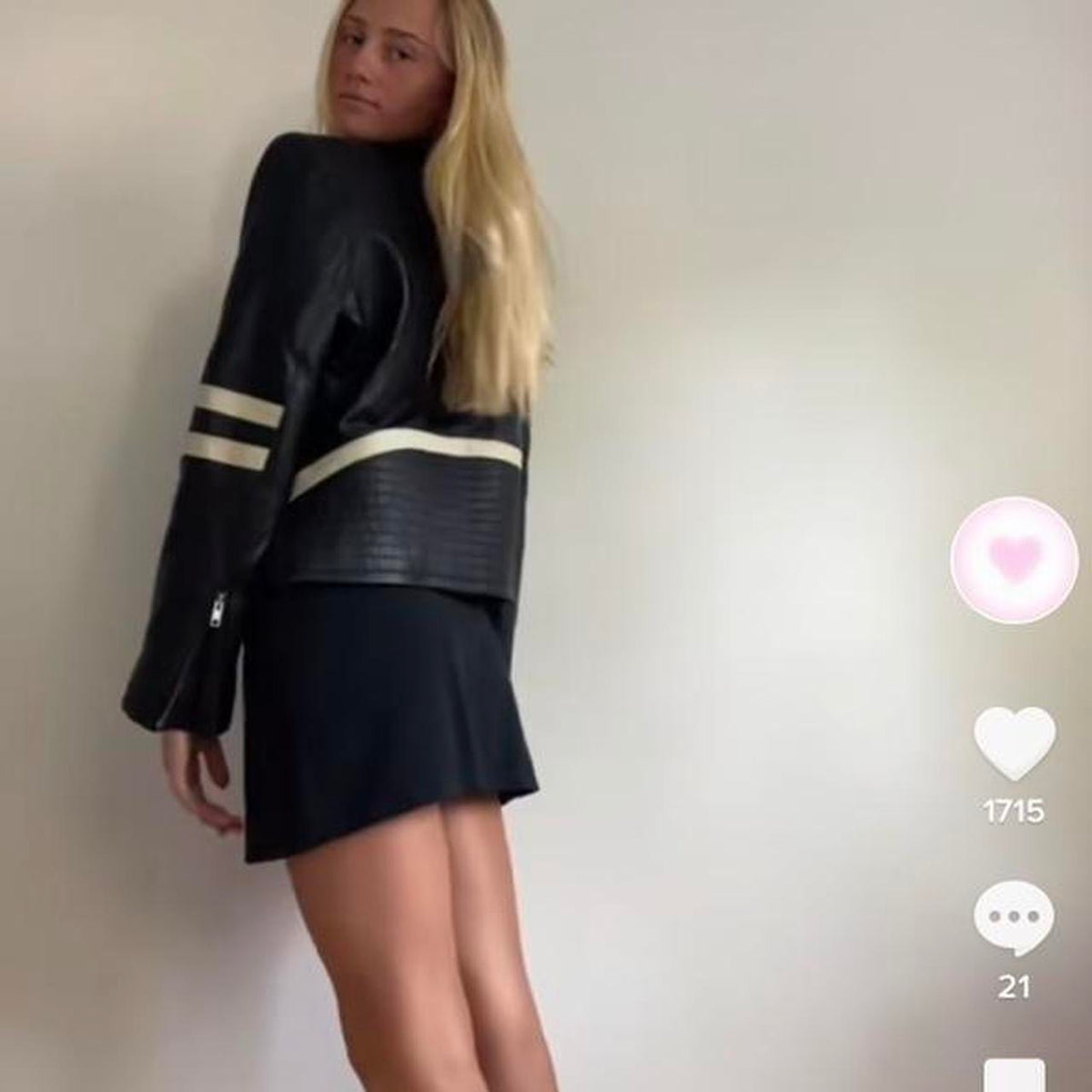 Vintage 90s black & white leather jacket