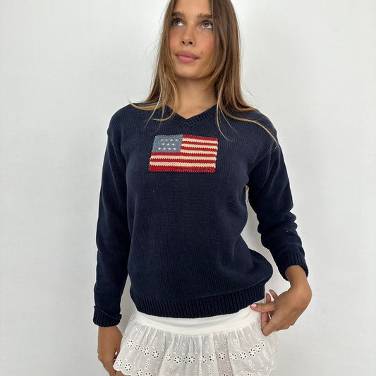 Vintage true 90s Ralph Lauren American flag jumper