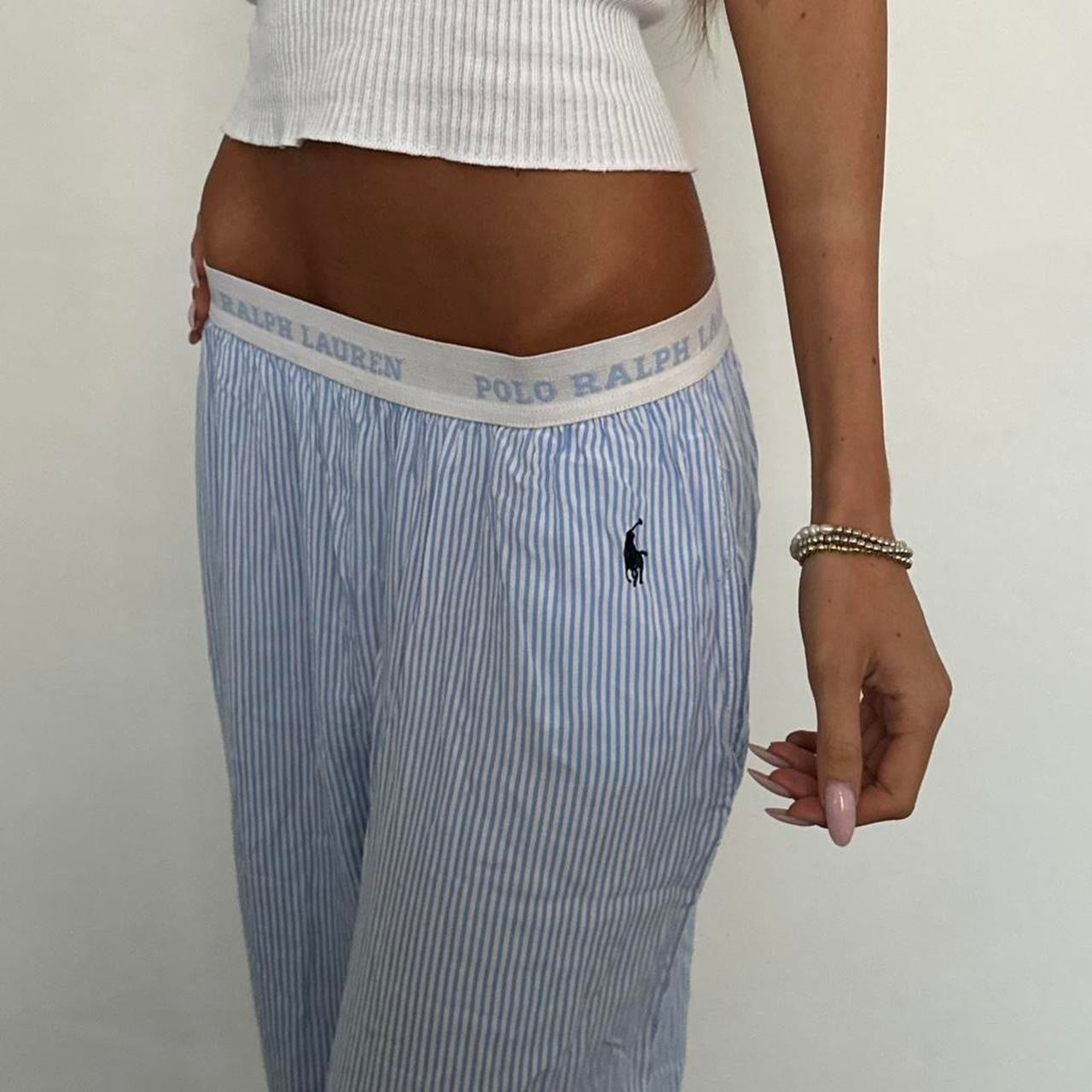 Vintage 90s Ralph Lauren blue stripes pants