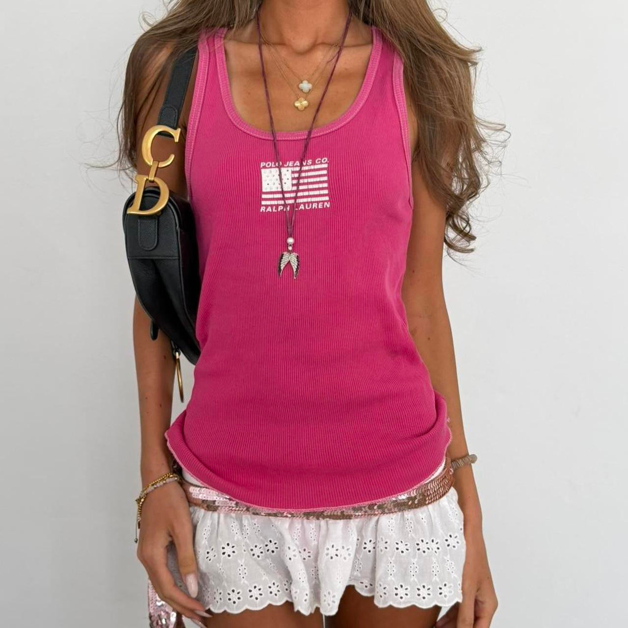 Vintage 2000’s pink Polo Ralph Lauren tank top