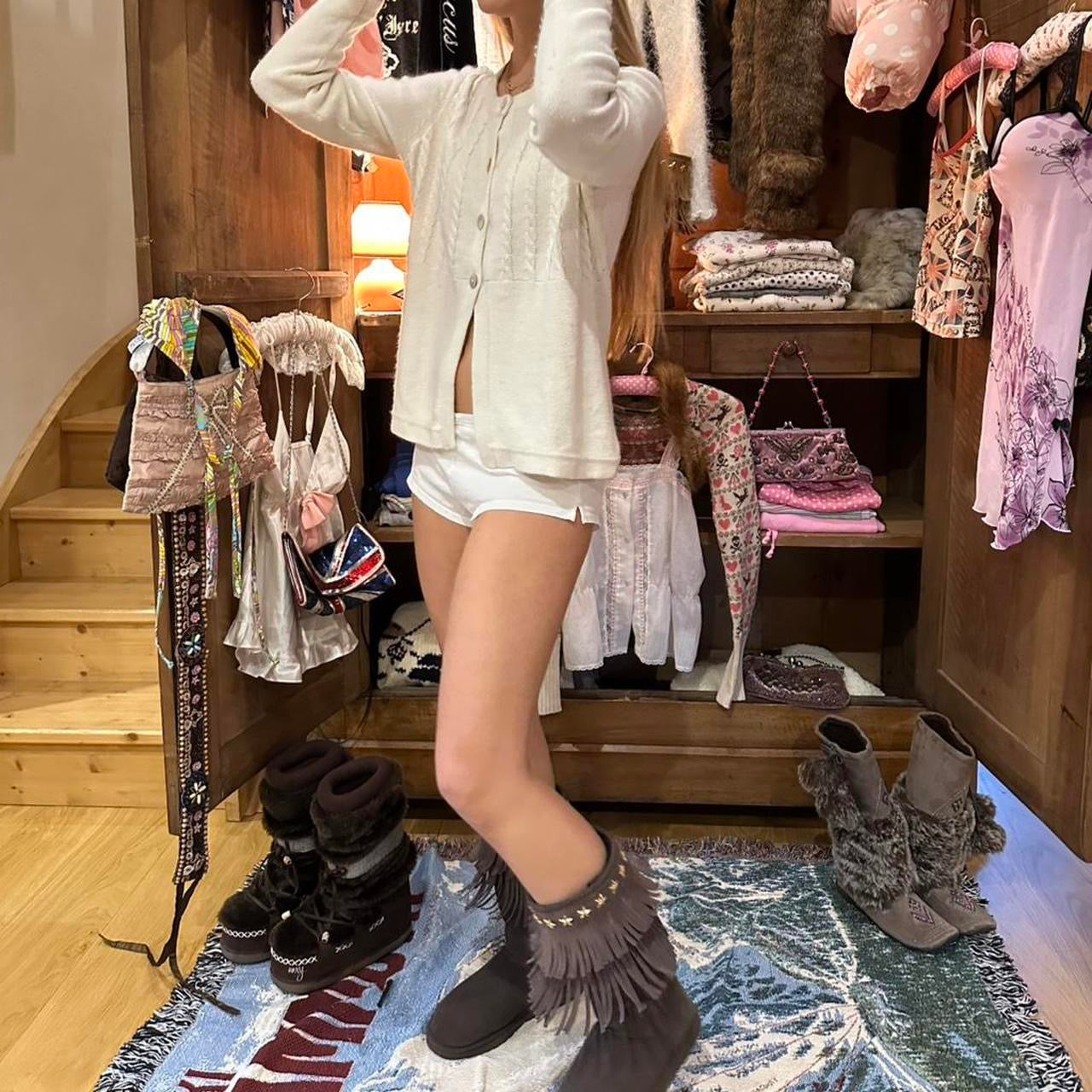 Vintage 2000’s white cardigan top