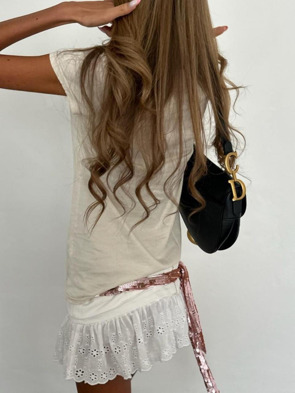 Vintage 00’s white graphic Ralph Lauren top