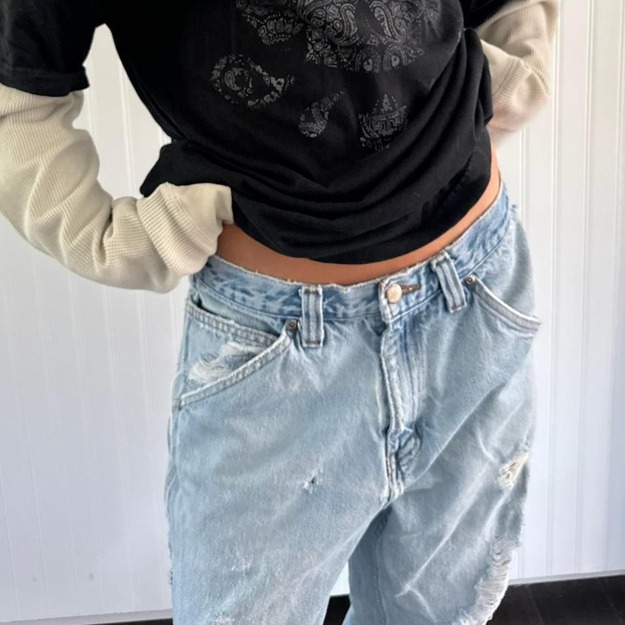 Vintage 90’s distressed blue carpenter jeans