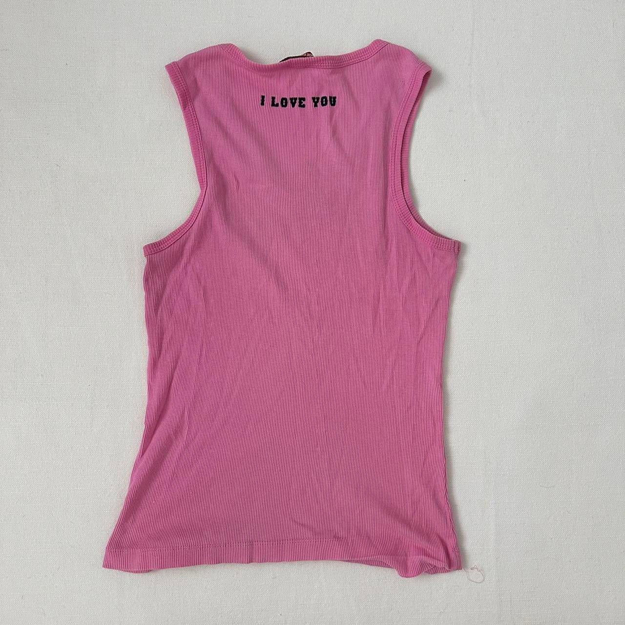 Vintage 2000’s ‘I love you’ Guess pink tank top 🎀